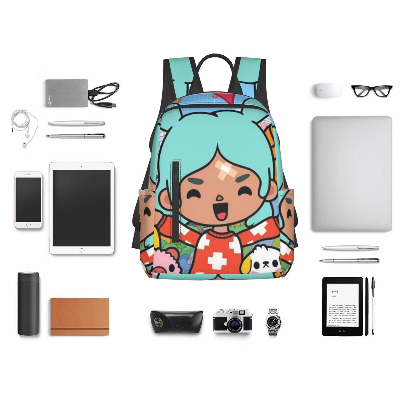 Toca Boca Backpack Lightweight Unisex School Bag for Kids Teens Adult X60404