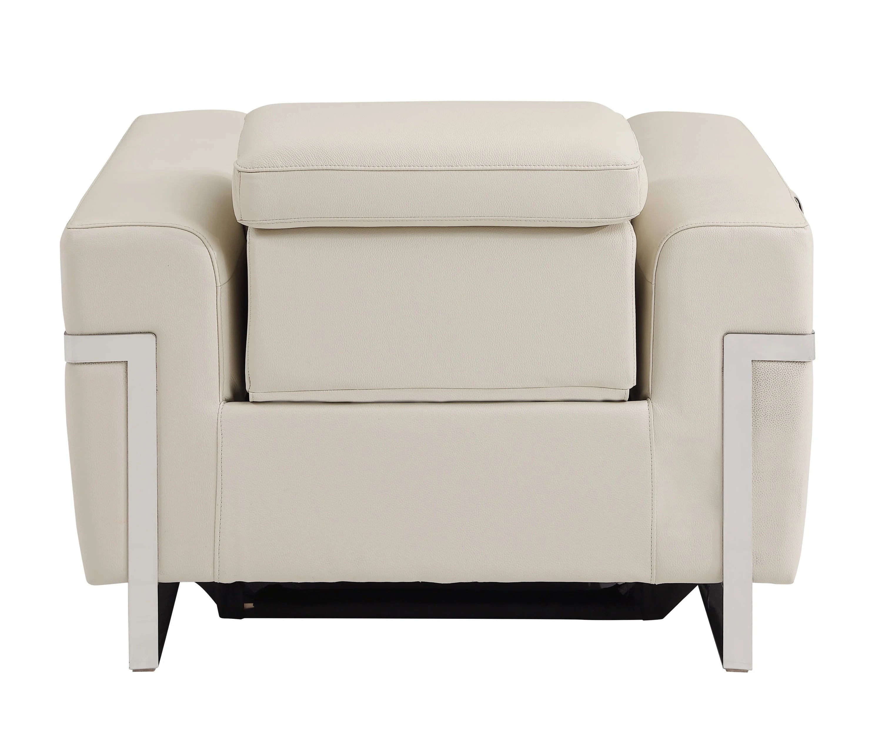 Regal Top Grain Italian Leather Power Recliner Chair - Beige L672