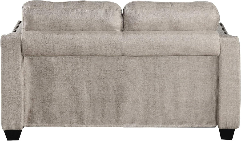 FANYE 3 Pieces Living Room Furniture Set, Loveseat and Armchair, Linen Fabric, Beige V6796