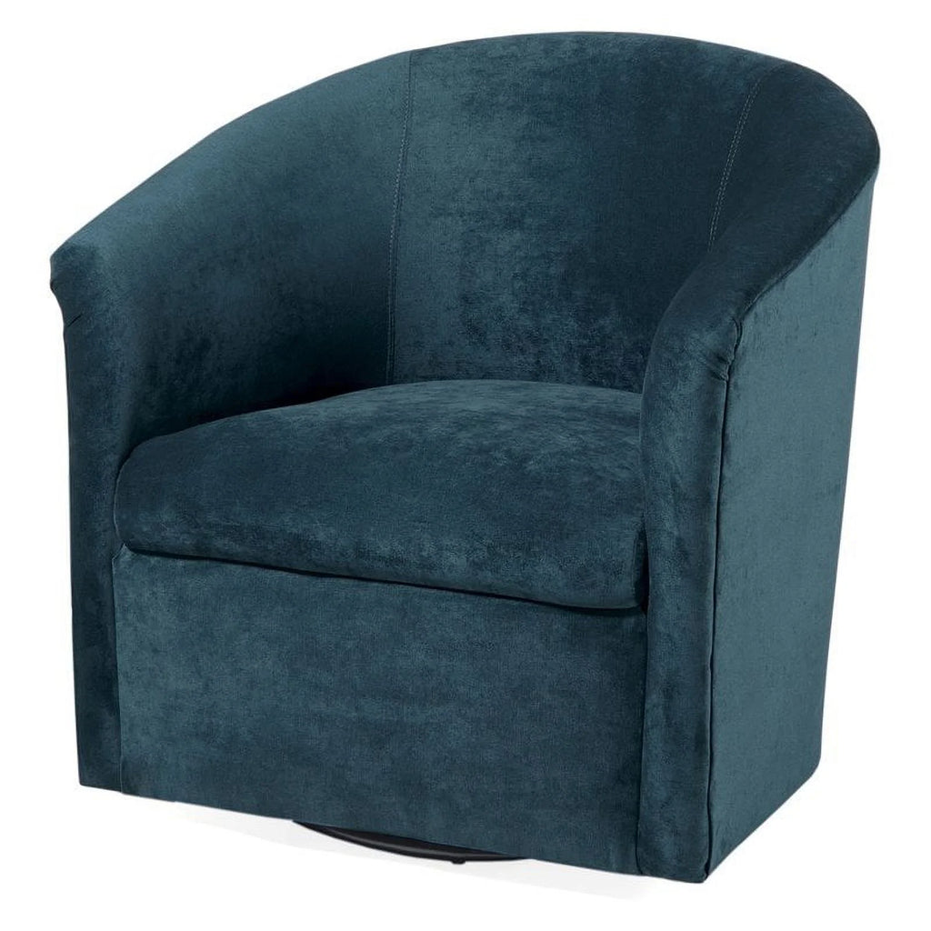 Comfort Pointe Elizabeth Ocean Blue Microfiber Swivel Accent Chair X816695