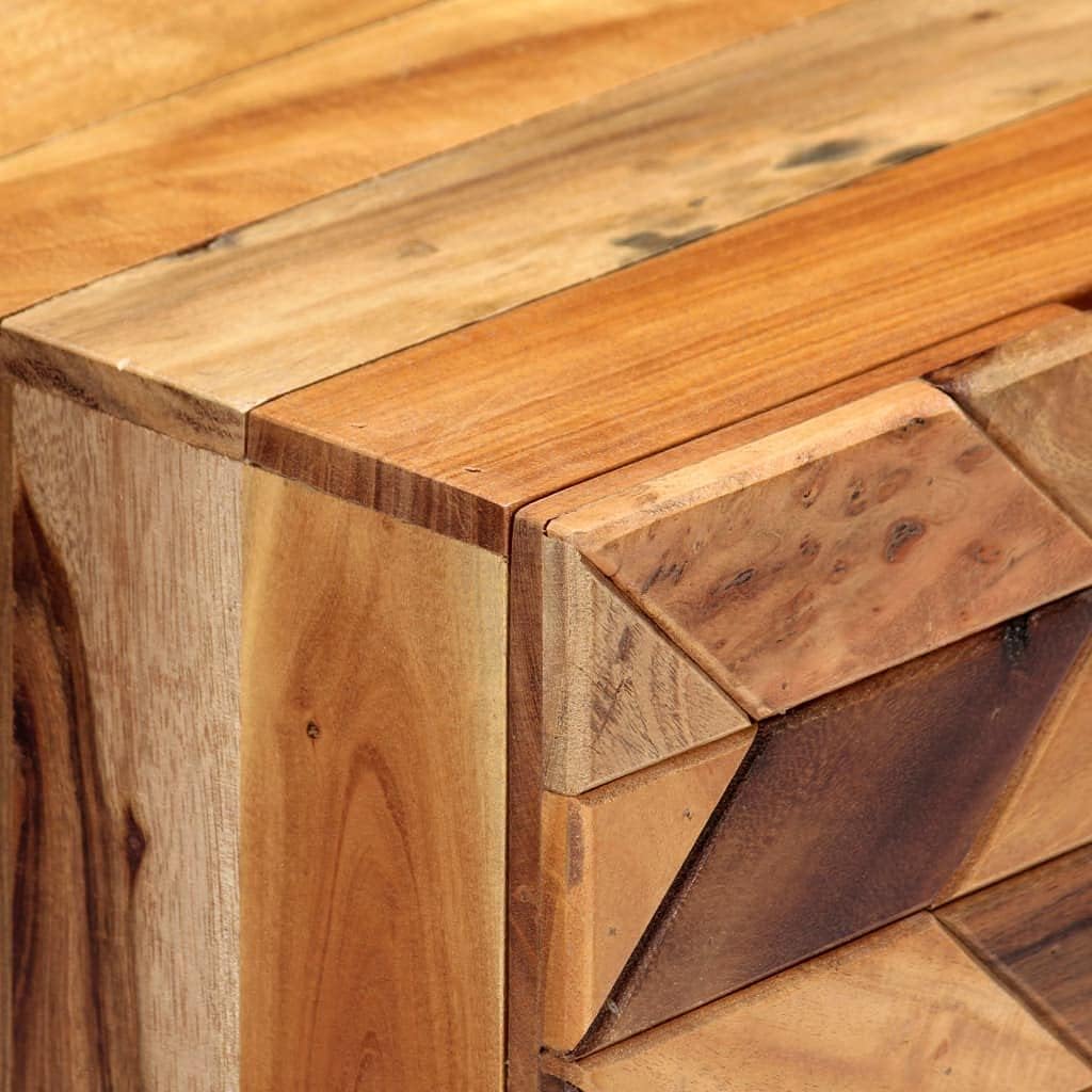Solid Reclaimed Wood Bedside Cabinet with Shelf P109259