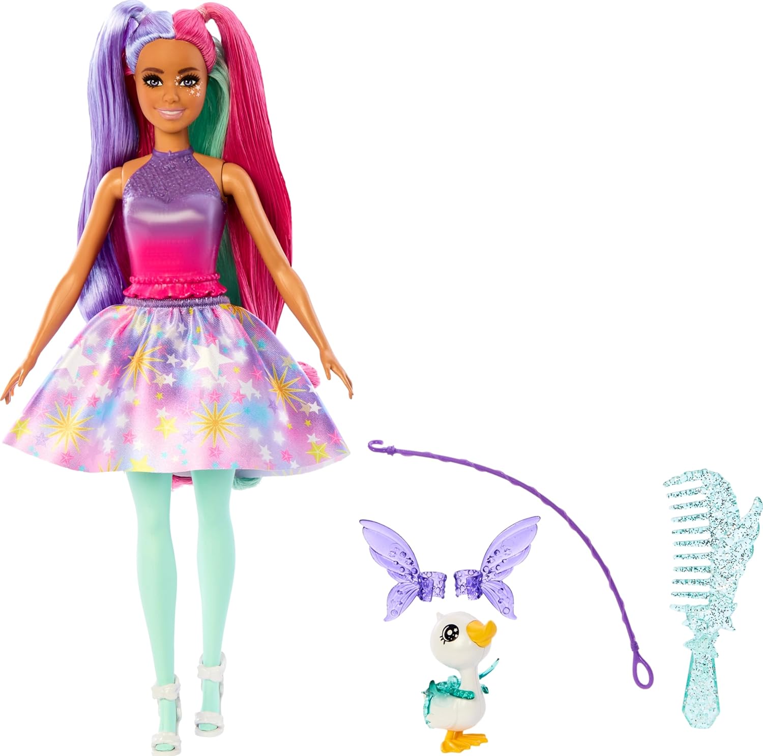 Barbie A Touch of Magic Doll & Accessories Set with Fantasy Outfit L62265