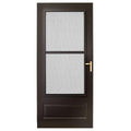Emco 36 in. x 80 in. 300 Series Bronze Universal Triple-Track Aluminum Storm Door with Brass Hardware