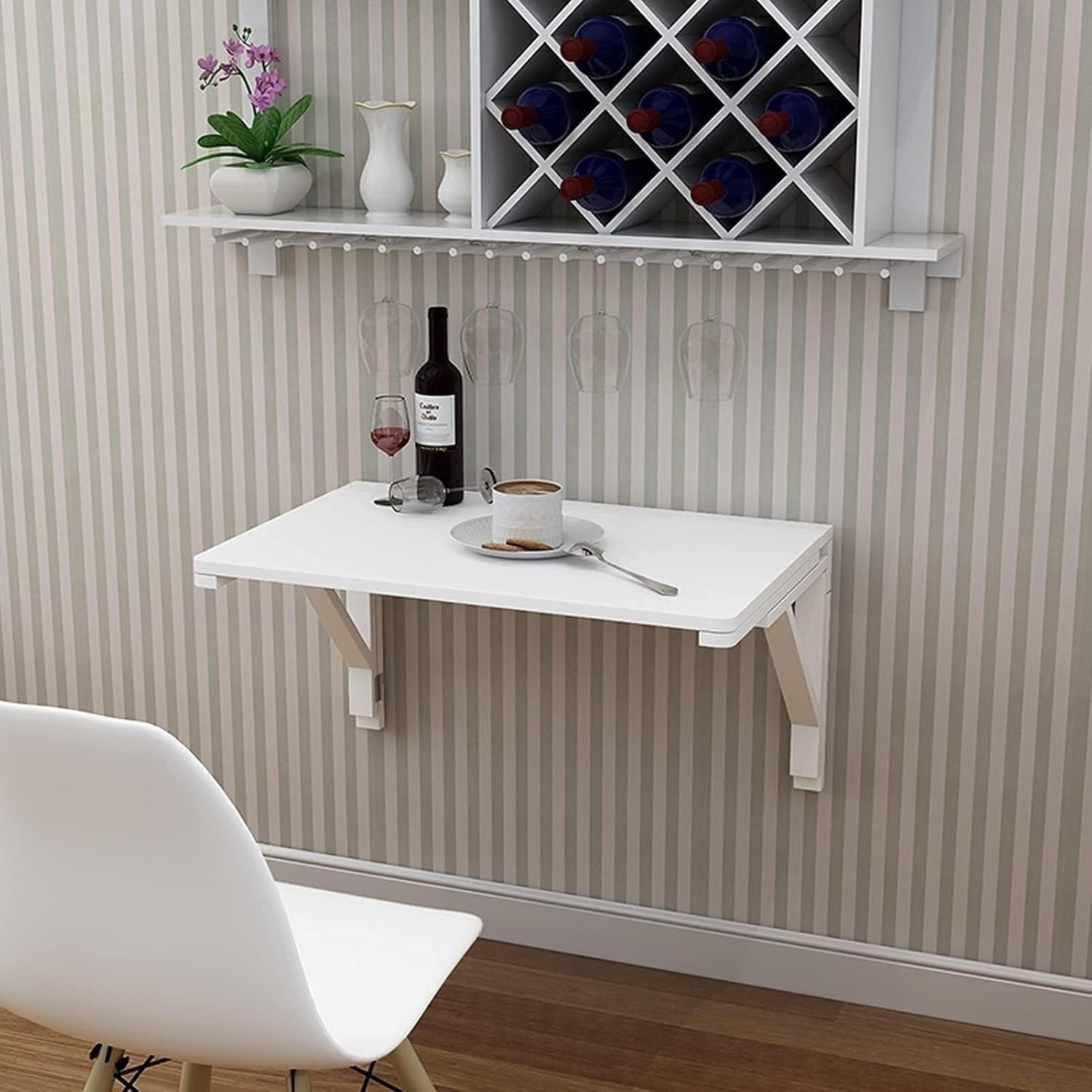 Wall-Mounted Folding Drop Leaf Dining Table for Small Spaces, 120 x 40 cm D24839
