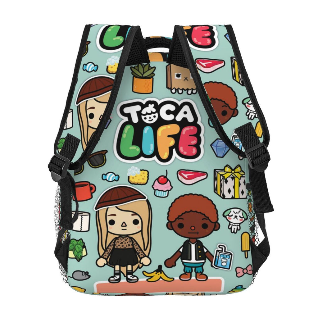 Toca Boca Backpack Laptop Bag Large Capacity Lightweight Daypack I9681