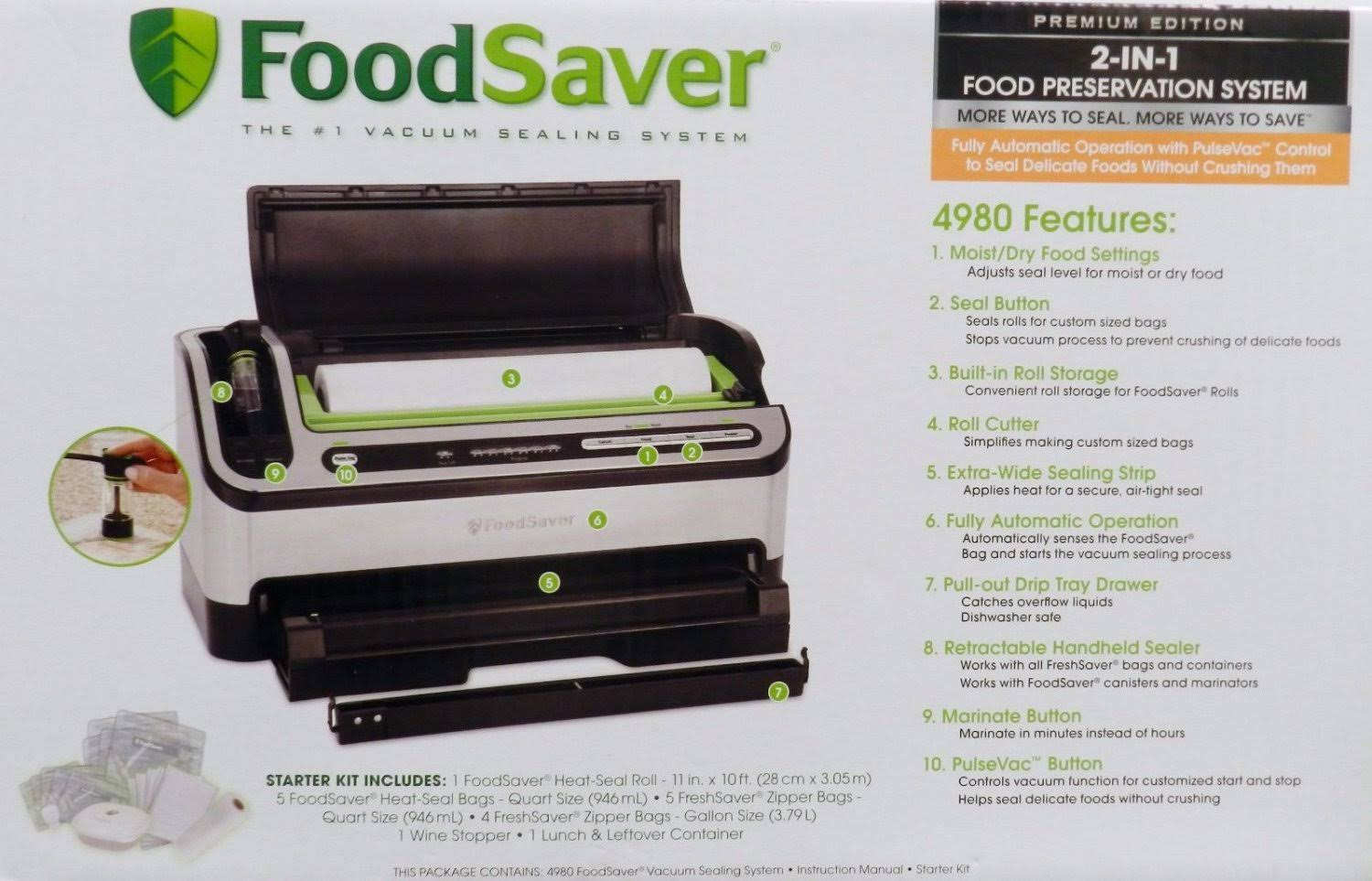 Foodsaver 4980 2-in-1 Vacuum Sealing System O46711