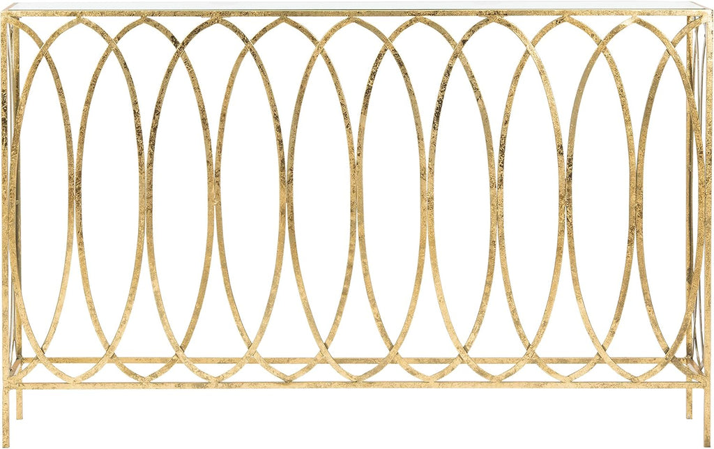 Safavieh Home Carina Gold Foil and Glass Console Table E417