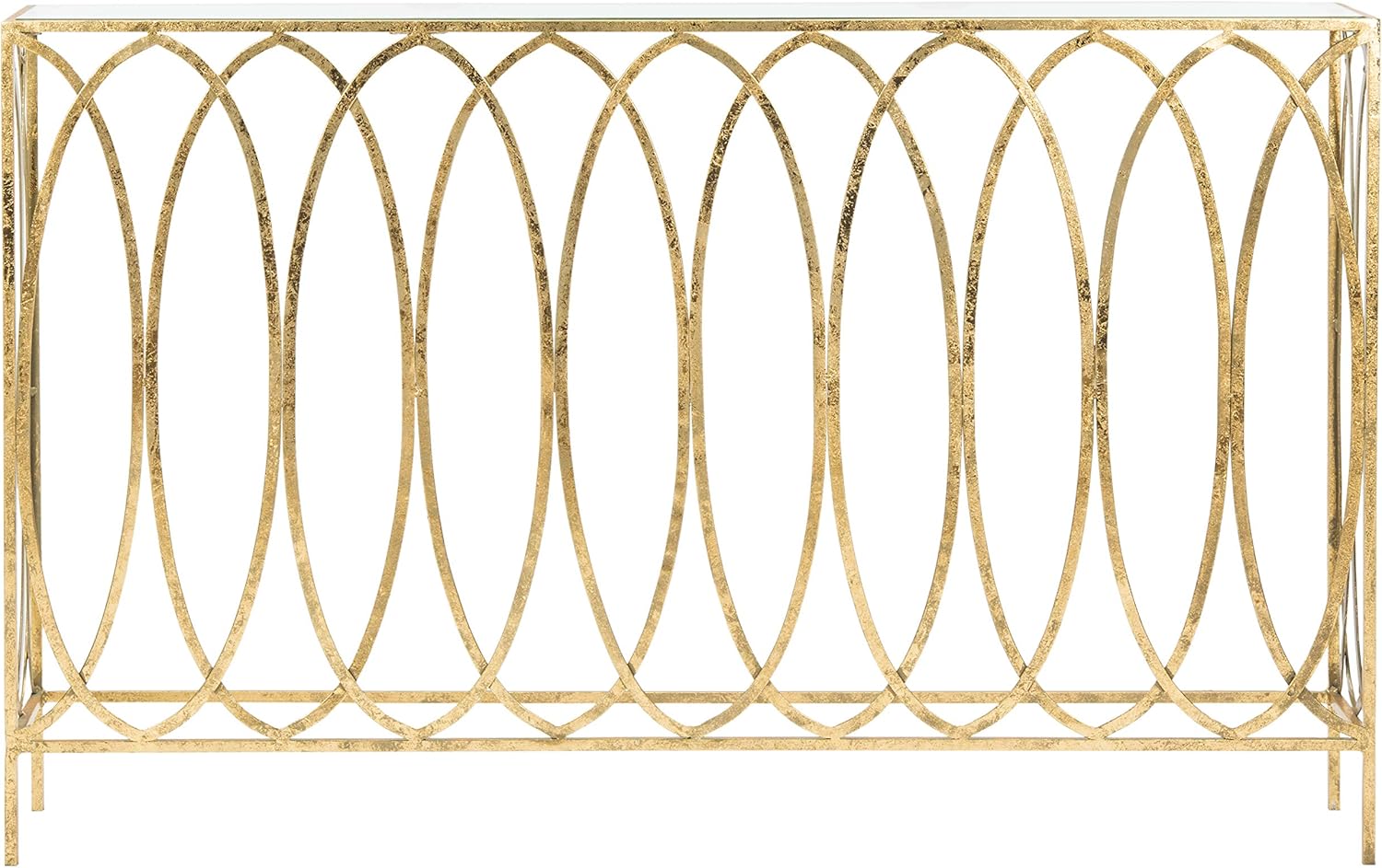 Safavieh Home Carina Gold Foil and Glass Console Table E417