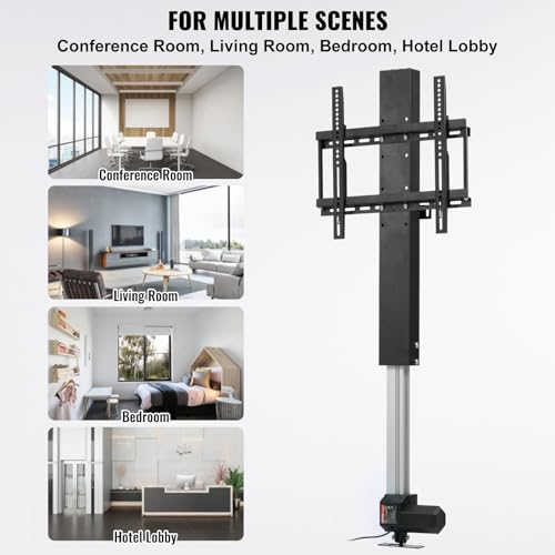 VEVOR Motorized TV Lift Stand for 26-57 inch TVs, Adjustable Height with Remote Control R26245