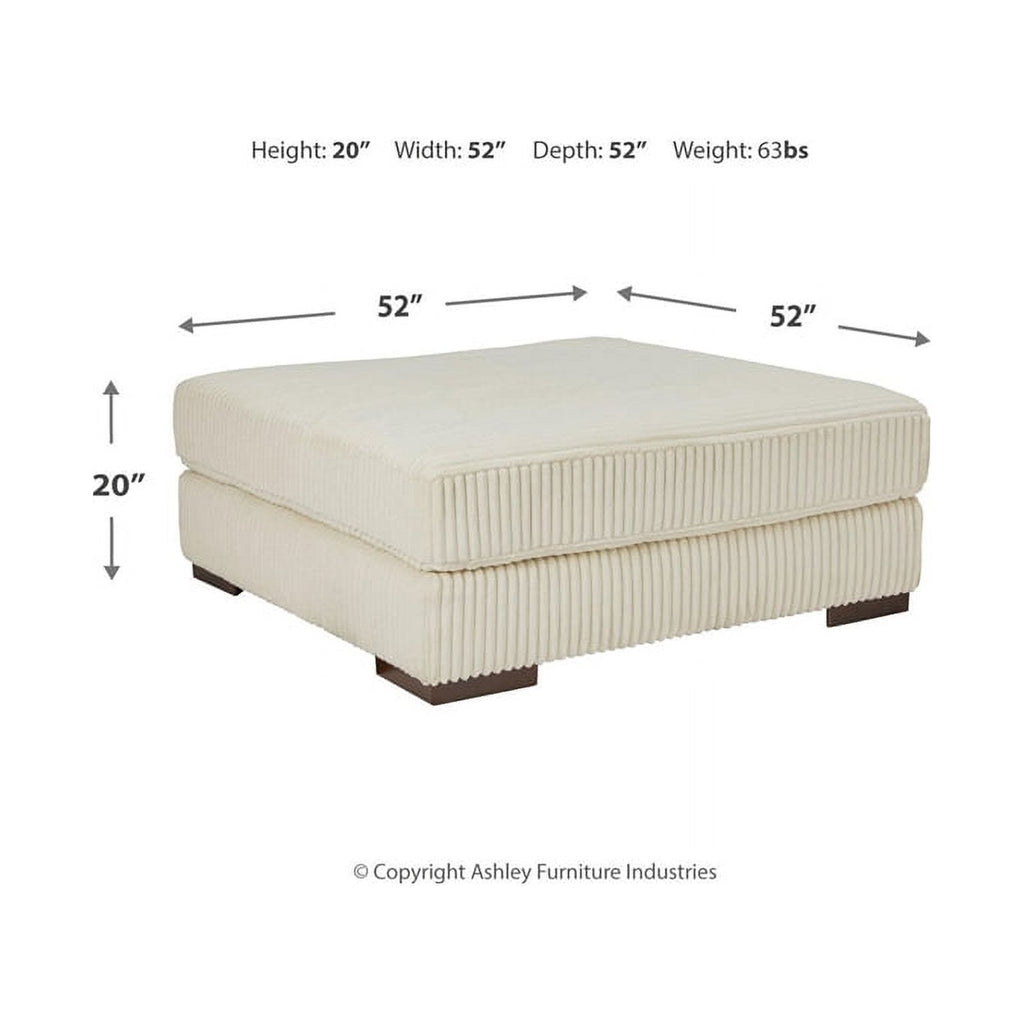 Ashley Furniture Lindyn Oversized Fabric Accent Ottoman Ivory R241785