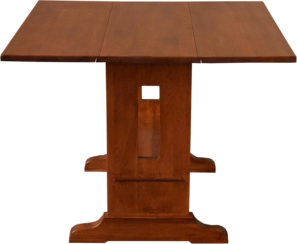 Mission Solid Oak Drop Leaf Dining Table - Michael's Cherry L781218