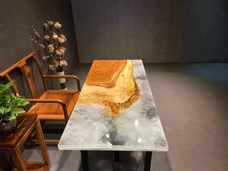 Personalized Epoxy Resin Dining Table, 60 x 36 Inches F567