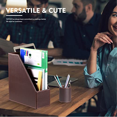 Desk Organizer Set 4 PCS, Pencil Cup, Magazine Holder, Mail Sorter, Sticky Note Holder M322