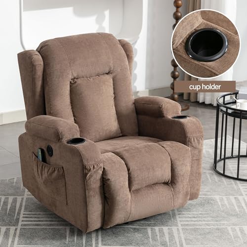 Power Lift Recliner Chair with Heat and Massage for Seniors, Blue P785