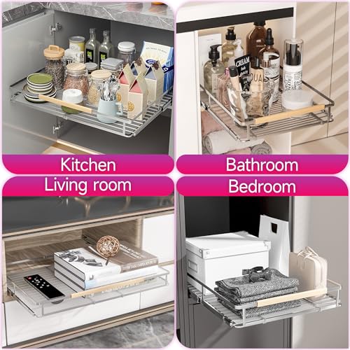 Expandable Pull Out Cabinet Organizer for Kitchen, X-Large 2 Pack E276