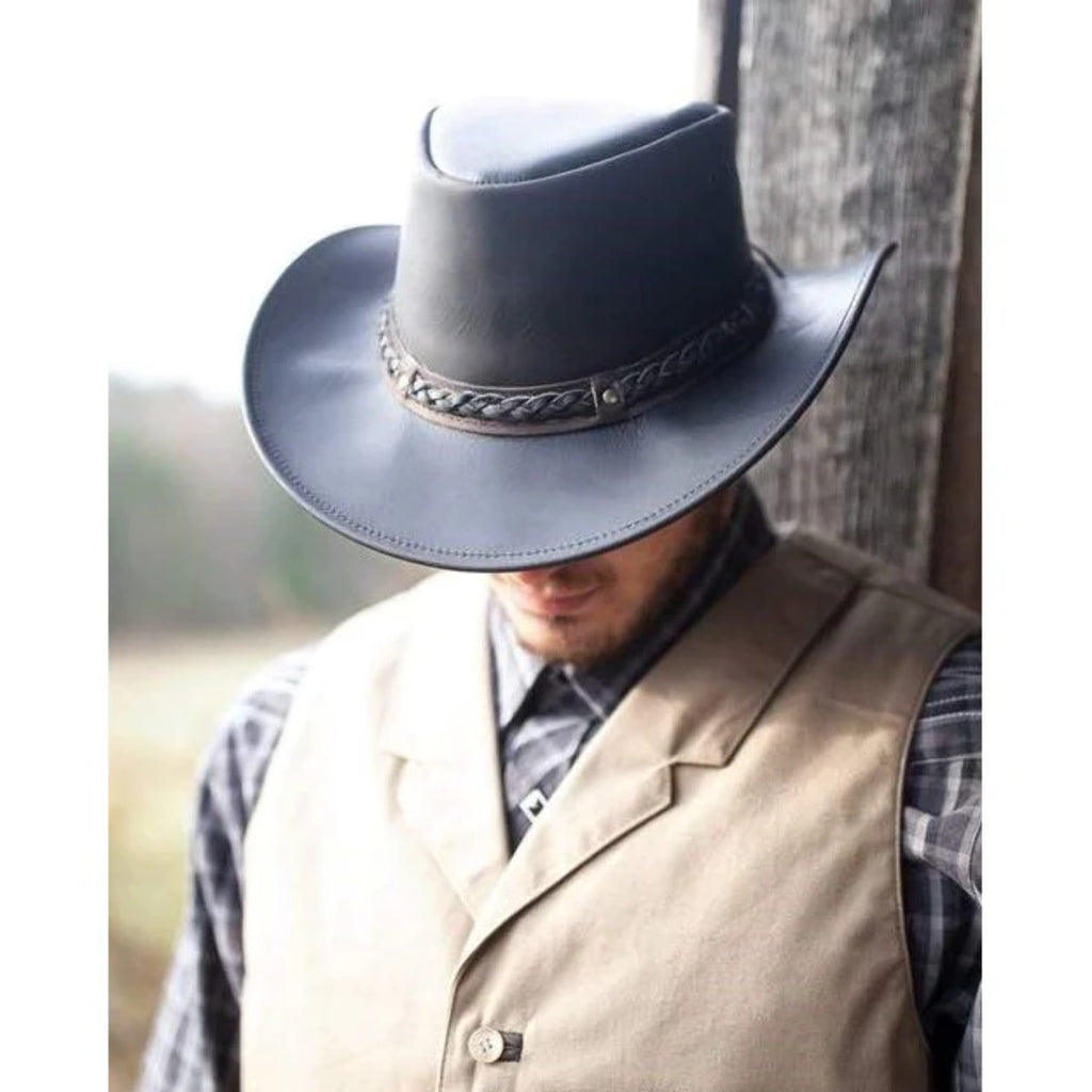 Outback Trading Company Men's Wagga Wagga Black Western Hat W238