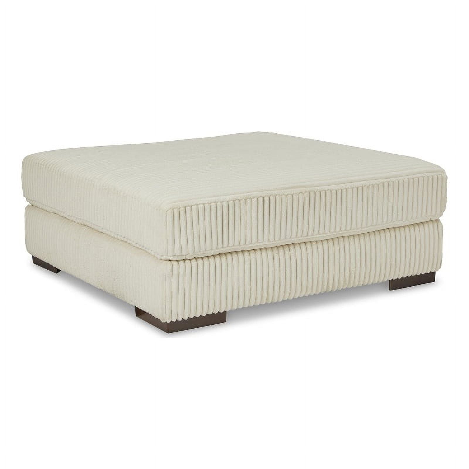 Ashley Furniture Lindyn Oversized Fabric Accent Ottoman in Ivory