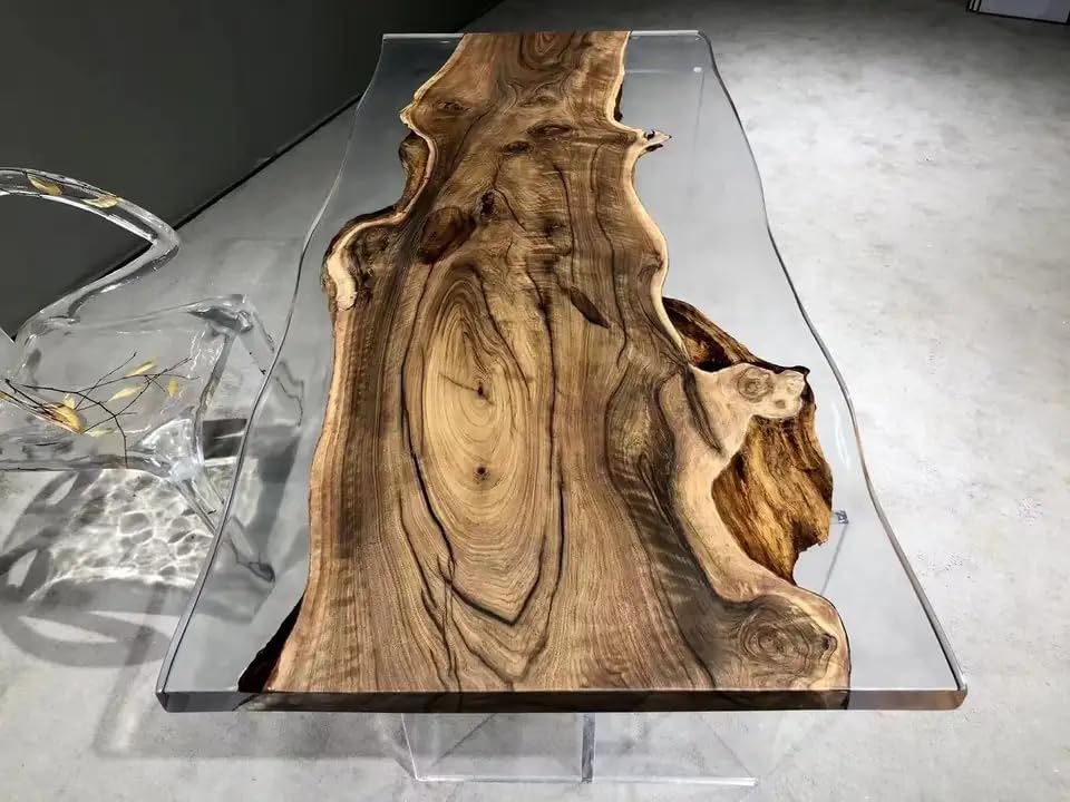 Live Edge Resin Dining Table 48x24 Inches U329739