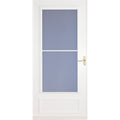 Larson Savannah 36-in x 81-in White Mid-View Wood Core Storm Door | 37080032
