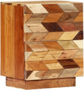 Bedside Cabinet, Short Bathroom Cabinet Side Sofa Table Desk Shelf Sofa Side Table Suitable for Bedroom Bathroom Kitchen Living Room 15.7"x11.8"x19.7" Solid Reclaimed Wood
