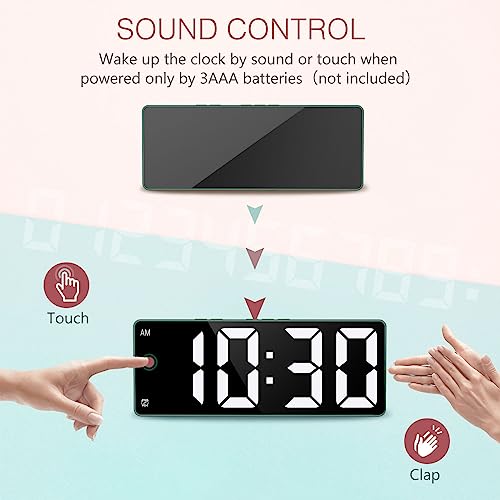 Digital Alarm Clock with USB Charging Port, Dual Alarm, Snooze W92149