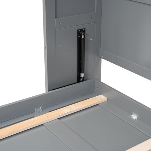 SOFTSEA Queen Size Murphy Bed, Wood Folding Wall Bed, White B4030