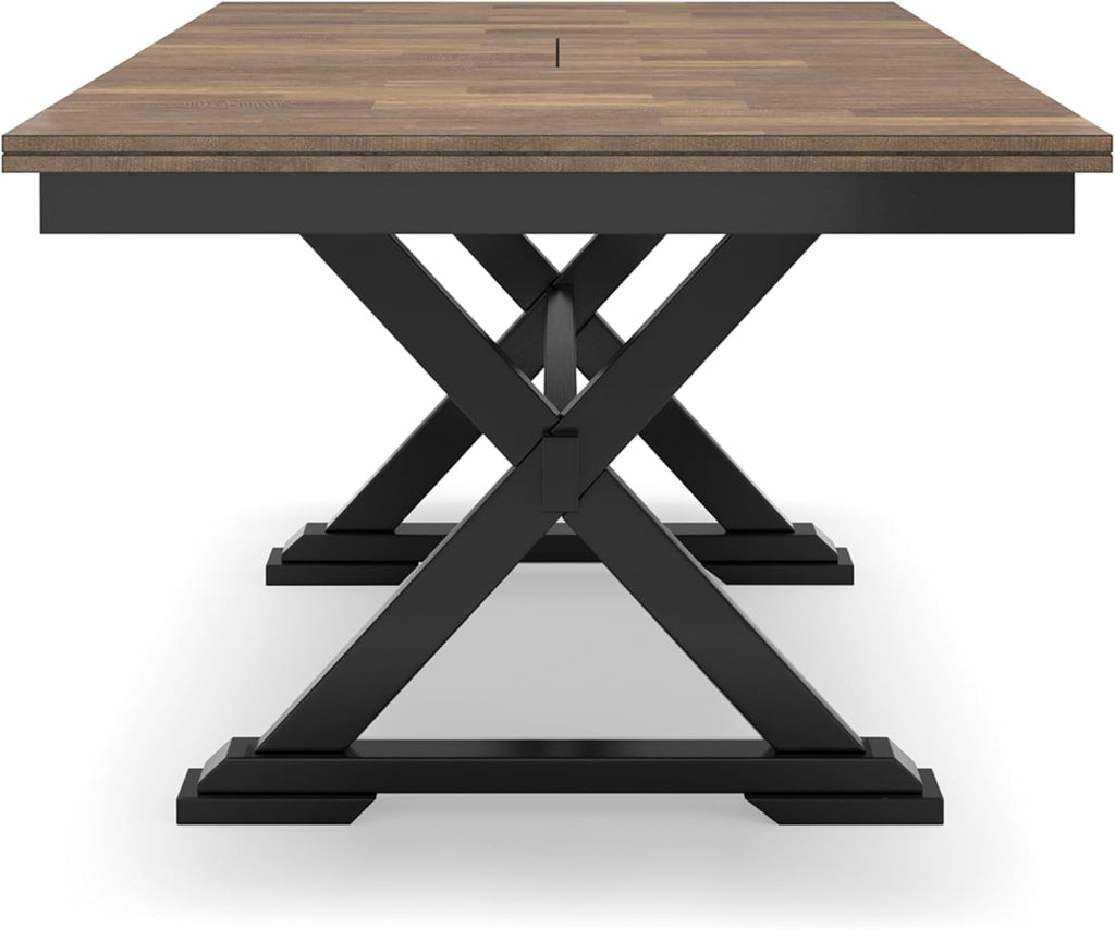 Signature Design by Ashley Wildenauer Dining Extension Table, 78" W, Black & Dark Brown H4115