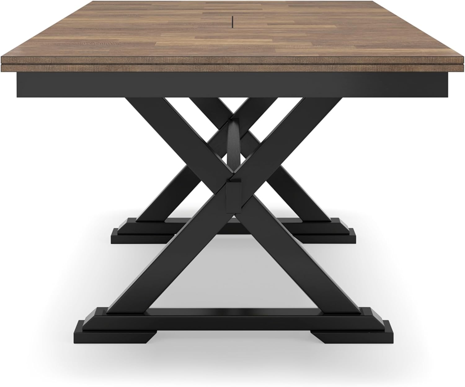 Signature Design by Ashley Wildenauer Dining Extension Table, 78" W, Black & Dark Brown H4115