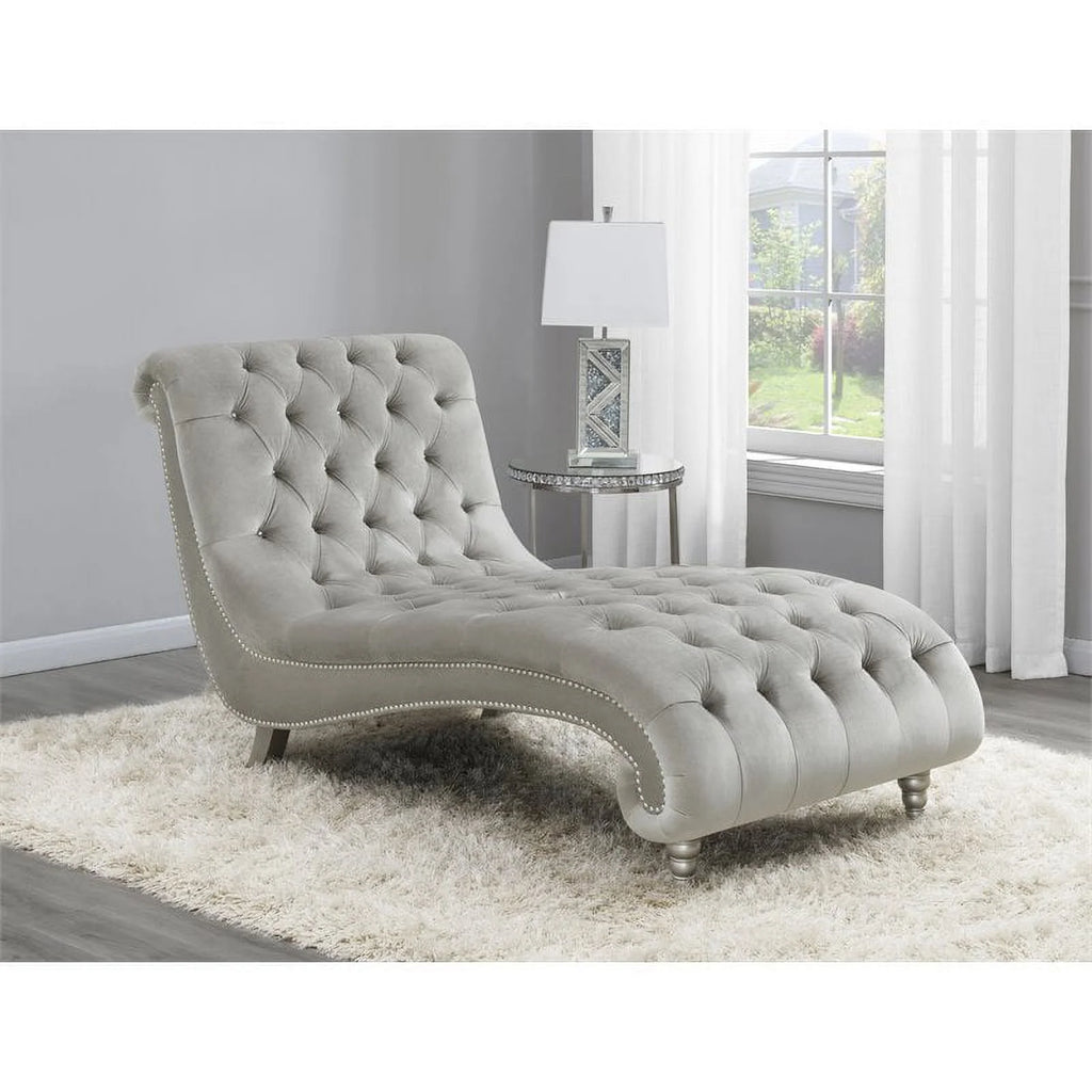 Lydia Tufted Cushion Chaise Grey R479885