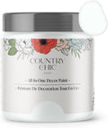 Country Chic Paint - Chalk Style All-in-One Paint for Furniture, Home Decor, Cabinets, Crafts, Eco-Friendly, Matte Paint - Simplicity [White] Half Pint 8oz