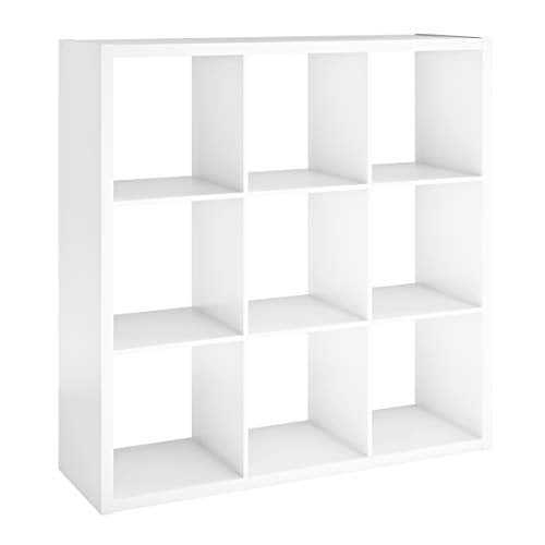 ClosetMaid 6 Cube Storage Shelf Organizer Bookshelf with Open Back, Vertical or Horizontal, Easy Assembly, Wood, Black Finish