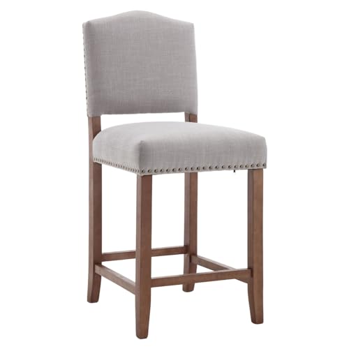 Faux Leather Counter Height Bar Stools Set of 4 White with Backs Z58860