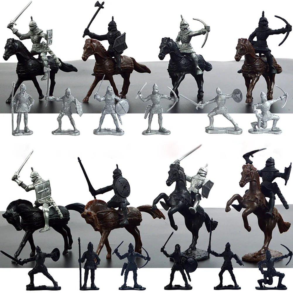 Surakey 28Pcs Ancient Middle Ages Toy Soldier Figures Q3300
