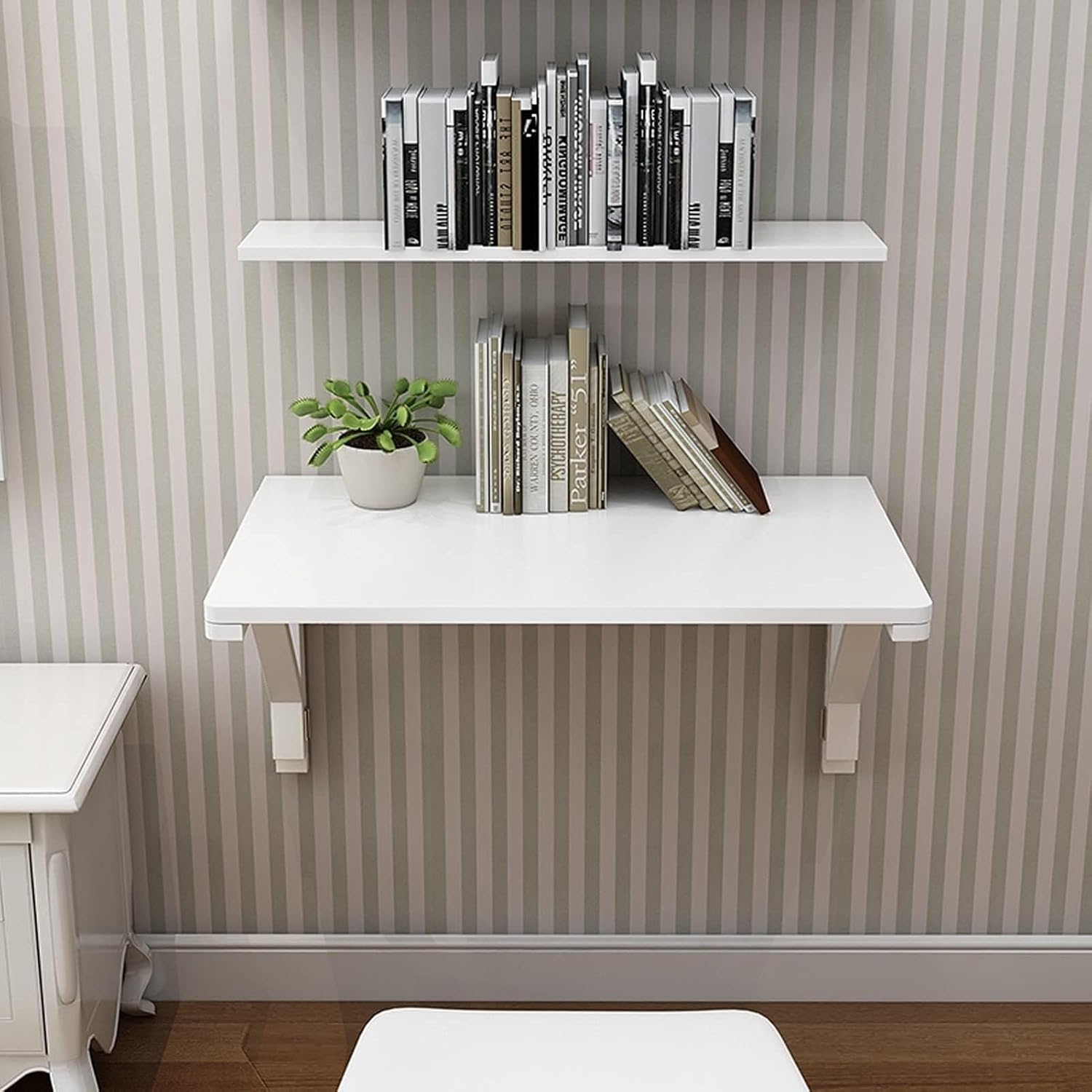 Wall-Mounted Folding Drop Leaf Dining Table for Small Spaces, 120 x 40 cm D24839