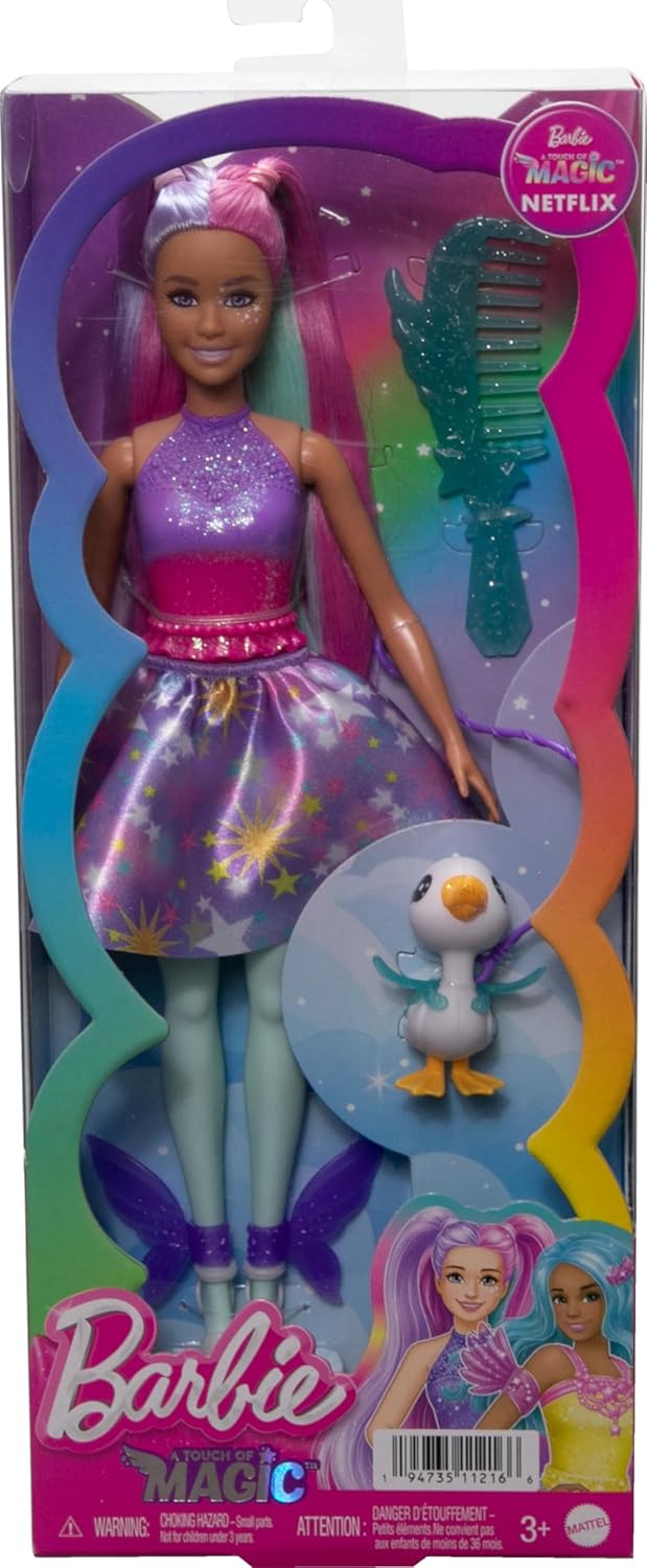 Barbie A Touch of Magic Doll & Accessories Set with Fantasy Outfit L62265