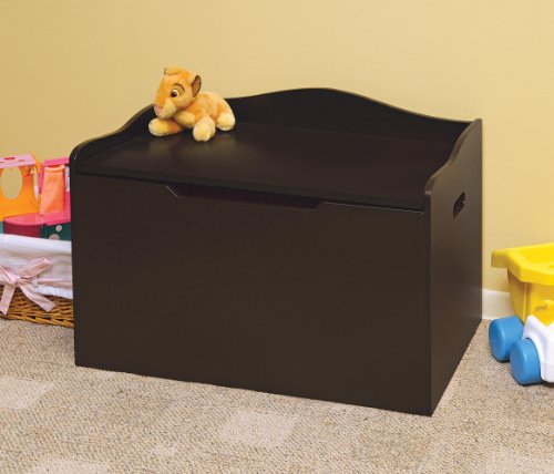 Badger Basket Kid's Wooden Toy Box and Storage Bench Seat - Gray L511502