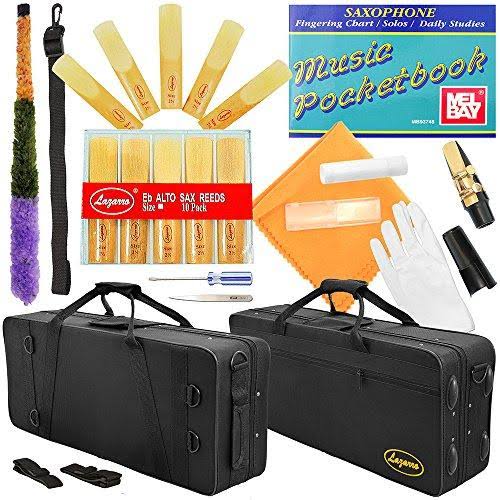 Lazarro 360-WH E-flat Alto Saxophone White-Gold Keys with Case D972284