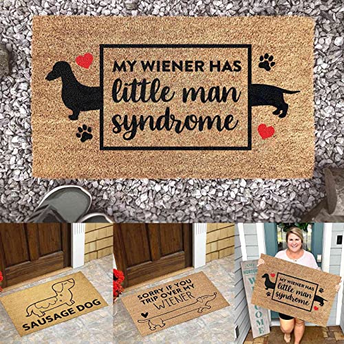 Funny Black Outdoor Door Mat for Entryway Porch L397710
