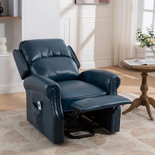 Electric Lift Recliner Chair with Lumbar Support, Red Brown V994026
