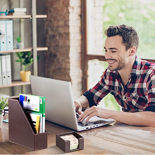 Desk Organizer Set 4 PCS, Pencil Cup, Magazine Holder, Mail Sorter, Sticky Note Holder M322