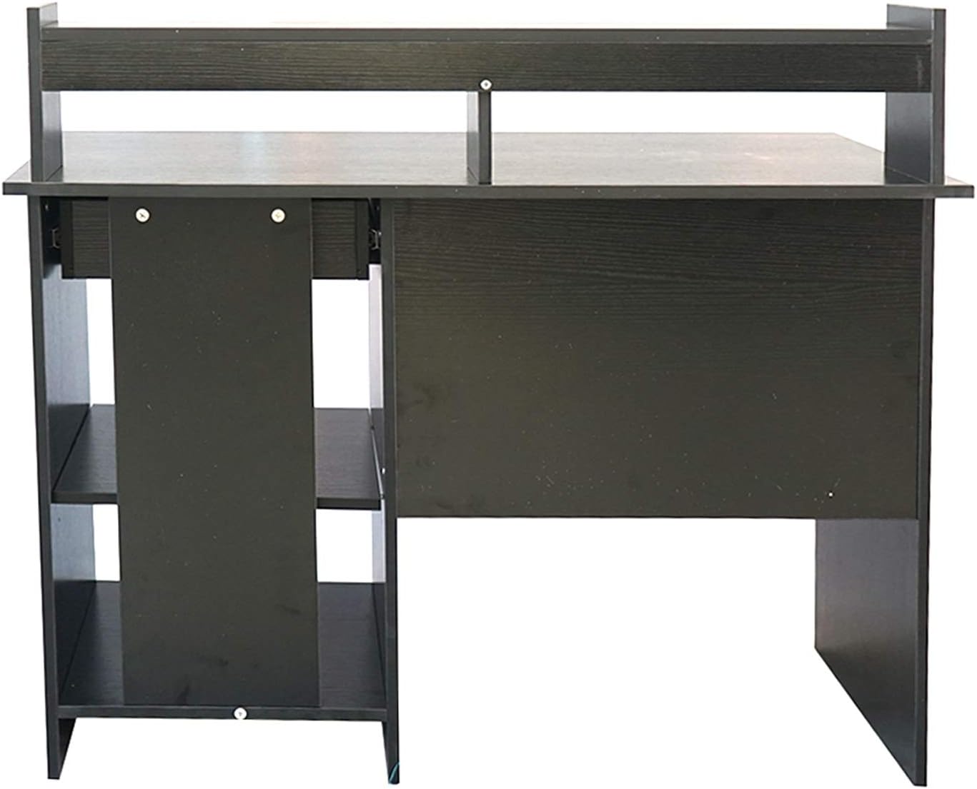 Black Computer Desk with Keyboard Tray and Drawer for Home Office T14048