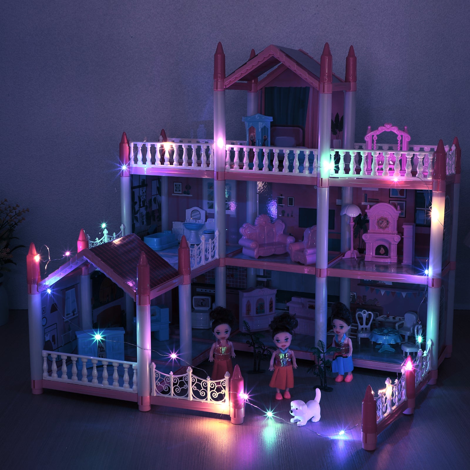 Children's Play House Princess Mansion Dollhouse Toy with Accessories F36147