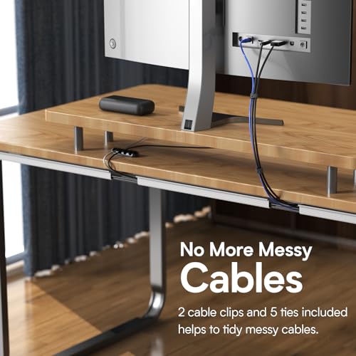 DELAMU 4 Pack Under Desk Cable Management J-Channel Cord Organizer K175057