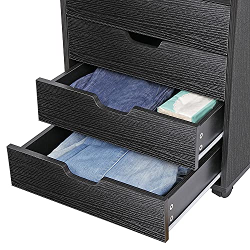 ZENY 5 Drawers Chest Mobile File Cabinet with Casters, White I62008