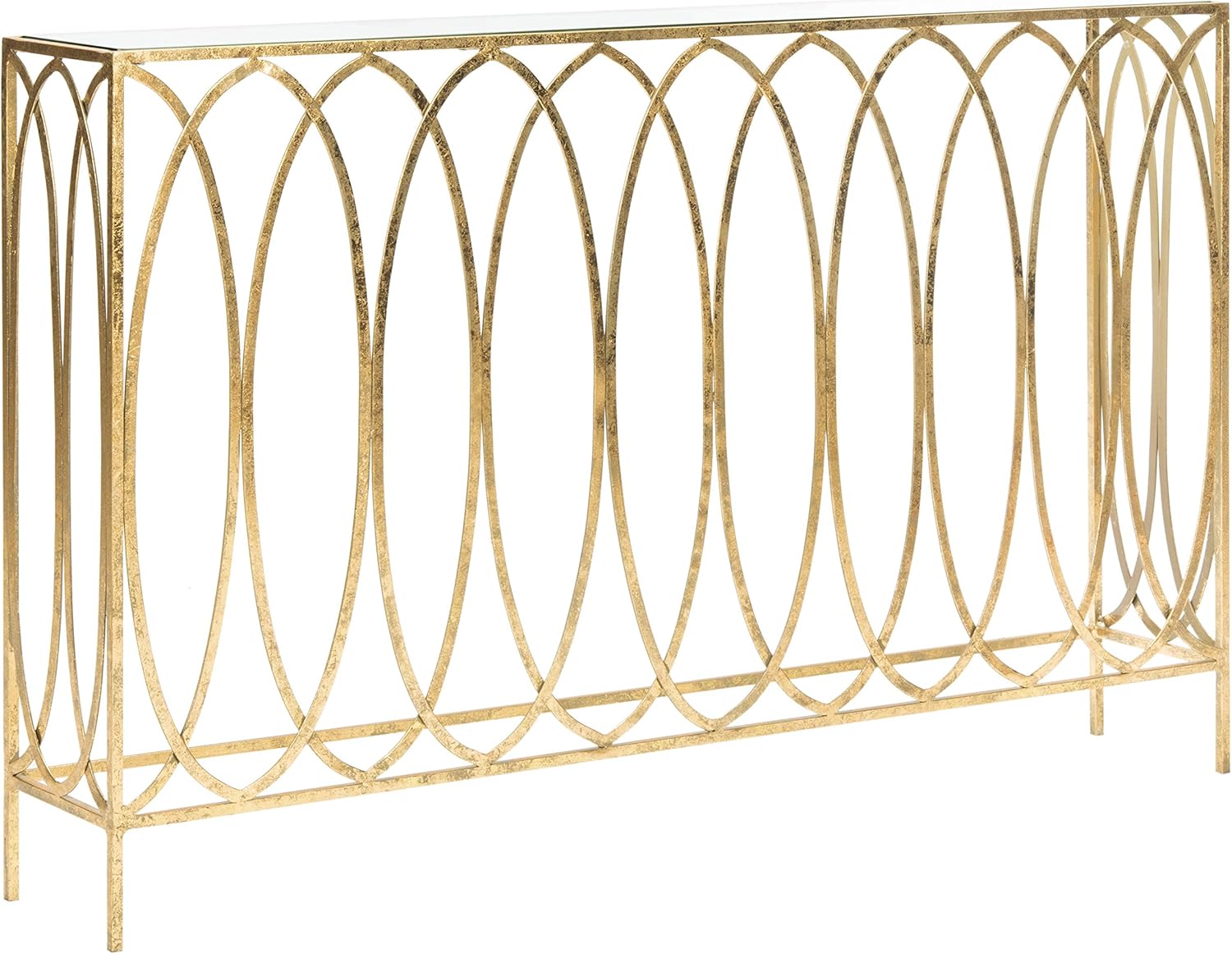 Safavieh Home Carina Gold Foil and Glass Console Table E417