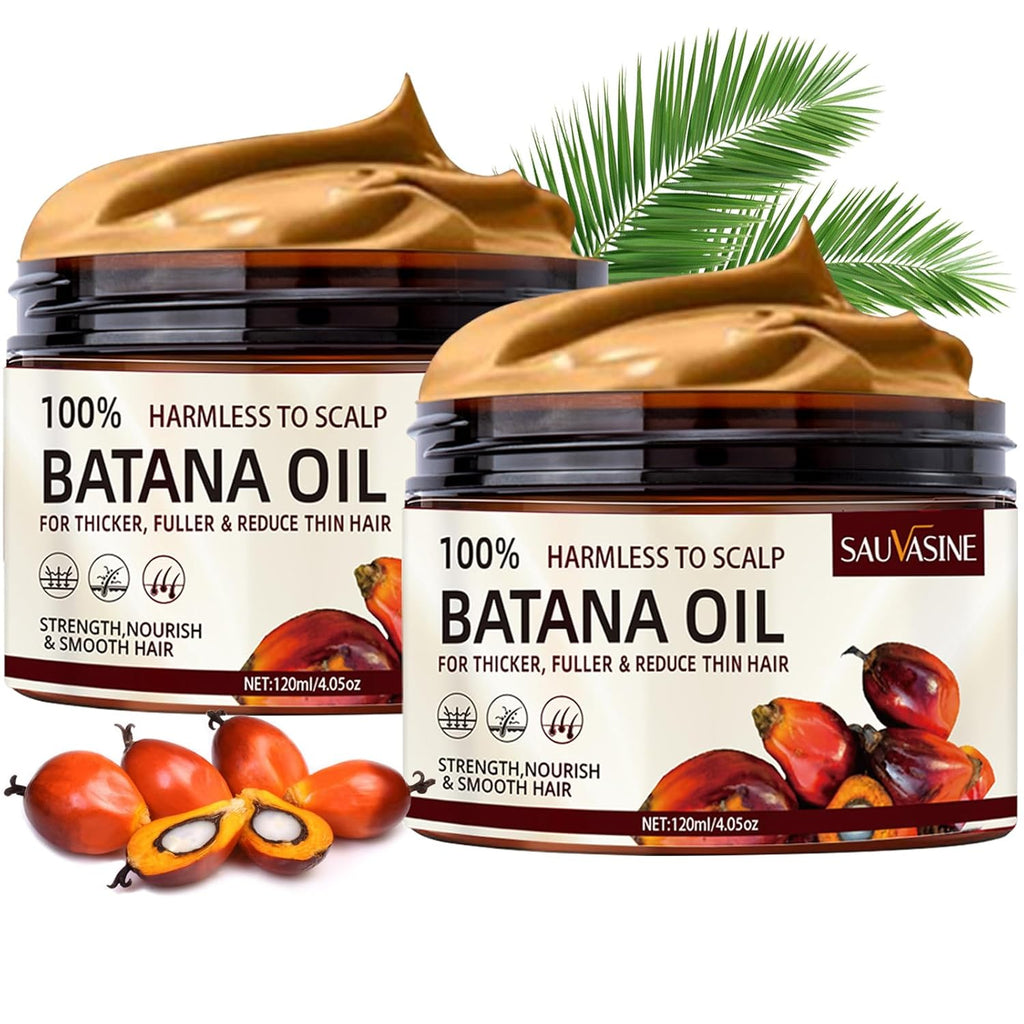 Batana Oil for Hair Growth, Batana Natural Hair Growth Oil, Unrefined Raw Batana Oil Organic Pure Batana Butter Conditioner Revitalized Hair Strength for Shiny Thicker Fuller Hair