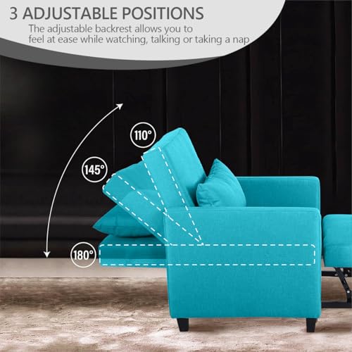 Convertible Sofa Bed Chair, Red B916