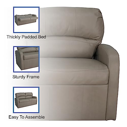 RecPro Charles 65" Jack Knife RV Sleeper Sofa with Arms, Mahogany F330