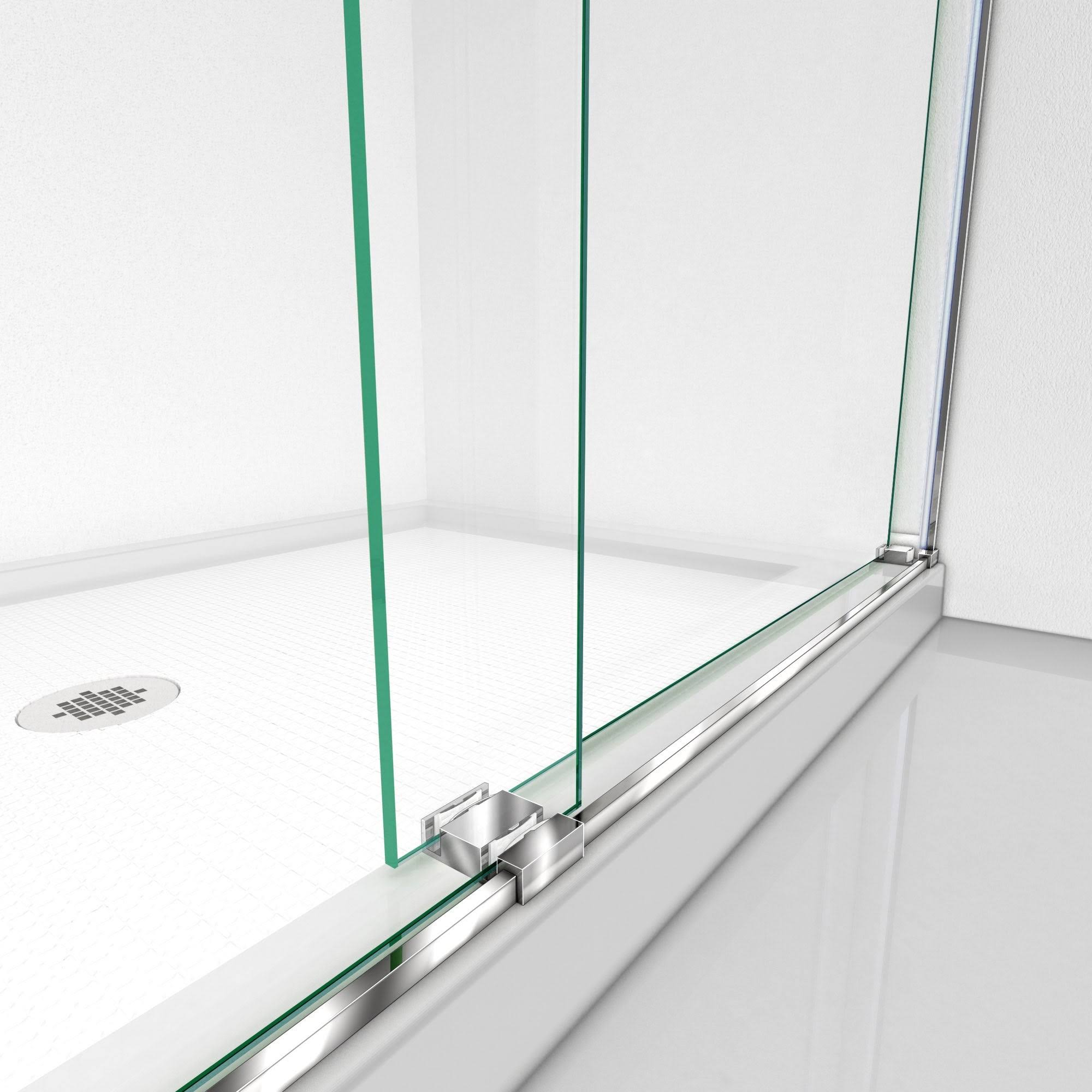 DreamLine Essence Frameless Bypass Shower Door 56-60 in. W x 76 in. H, Satin Q771