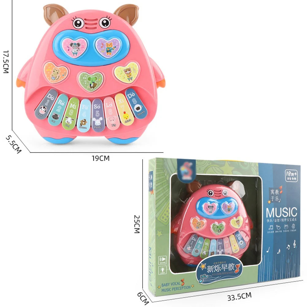 Baby Musical Piano Keyboard with Light and Drum Set for Toddlers E379101